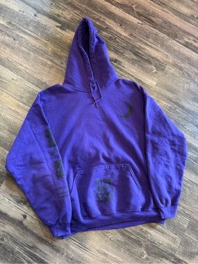 Alien Body Purple Hoodie Mens Large Lil Peep Raw Vision Sweatshirt Limited Emo